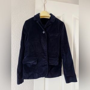 Cos dark navy blue velvet blazer